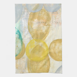 Moderne Abstracte verf op krantenpapier Theedoek