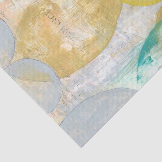 Moderne Abstracte verf op krantenpapier Tissuepapier (Detail)