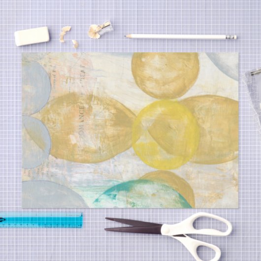 Moderne Abstracte verf op krantenpapier Tissuepapier (Craft)