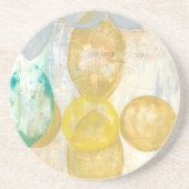 Moderne Abstracte verf op krantenpapier Zandsteen Onderzetter (Voorkant)