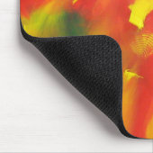 Moderne Abstracte verf rood-gele groen Muismat (Hoek)