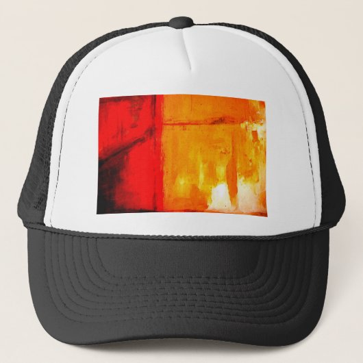 Moderne Abstracte verf Trucker Pet (Voorkant)