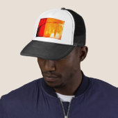 Moderne Abstracte verf Trucker Pet (In situ)