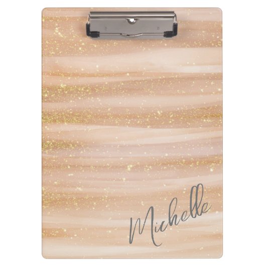 Moderne Abstracte verflijnen met Glitter Clipbo Klembord (Voorkant)