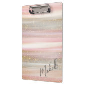 Moderne Abstracte verflijnen met glitter Klembord (Links)