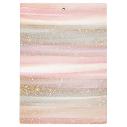 Moderne Abstracte verflijnen met glitter Klembord (Achterkant)