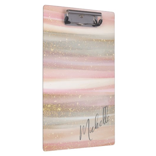 Moderne Abstracte verflijnen met glitter Klembord (Rechts)
