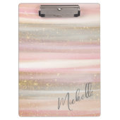 Moderne Abstracte verflijnen met glitter Klembord (Voorkant)