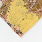 Moderne Abstracte verfmosterd Blauwgroen goud Fleece Deken (Hoek)