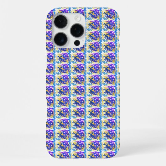 Moderne Abstracte Verfspatten iPhone Hoesje (Achterkant)