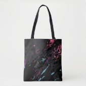 Moderne Abstracte Verfspatten Monogram Naam Tote Bag (Voorkant)