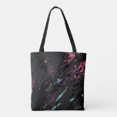 Moderne Abstracte Verfspatten Monogram Naam Tote Bag (Achterkant)