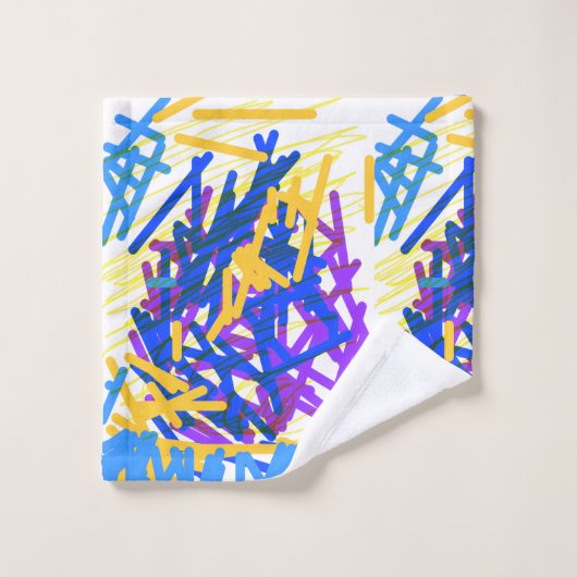 Moderne Abstracte Verfspatten Washandje (Wasdoekje)