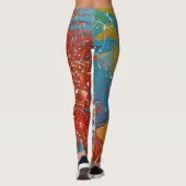 moderne abstracte verfspetters leggings (Achterkant)