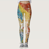 moderne abstracte verfspetters leggings (Voorkant)