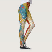 moderne abstracte verfsplatters leggings (Rechts)