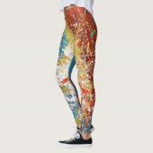 moderne abstracte verfsplatters leggings (Links)