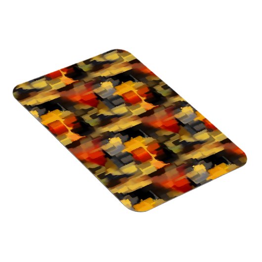 Moderne Abstracte verfvierkantjes Magneet (Rechterzijde)