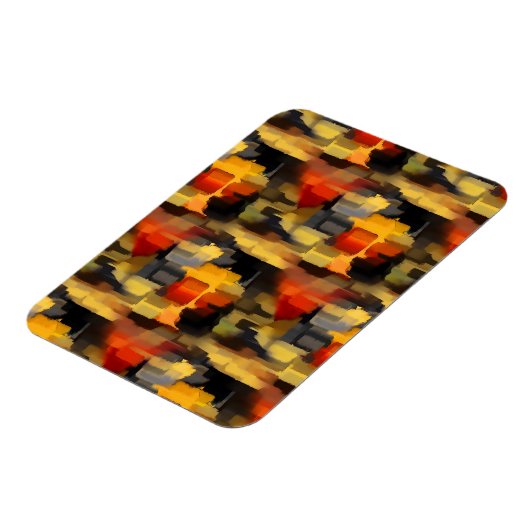 Moderne Abstracte verfvierkantjes Magneet (Linkerzijde)