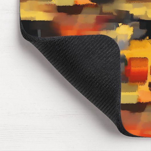 Moderne Abstracte verfvierkantjes Muismat (Hoek)