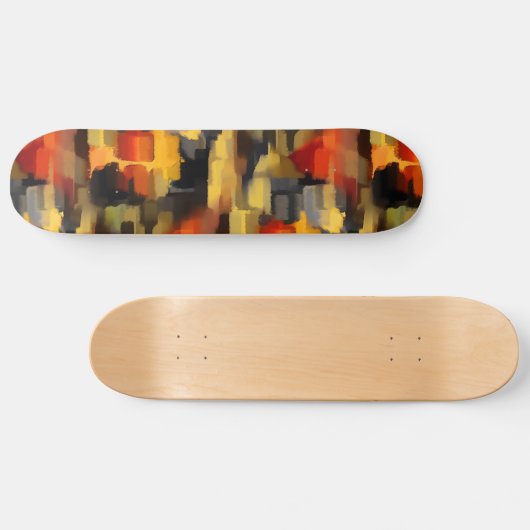 Moderne Abstracte verfvierkantjes Persoonlijk Skateboard (Horizontaal)