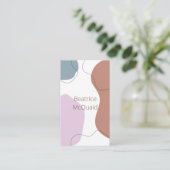 Moderne Abstracte verfvormen met aardewerk Visitekaartje (Staand voorkant)