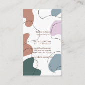 Moderne Abstracte verfvormen met aardewerk Visitekaartje (Achterkant)