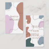 Moderne Abstracte verfvormen met aardewerk Visitekaartje (Voorkant / Achterkant)