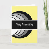 Moderne Abstracte verjaardag Kaart (Voorkant)