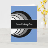 Moderne Abstracte verjaardag Kaart (Gele Bloem)