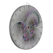 Moderne Abstracte Verlegen Fantasie Figuur Fractal Dartbord (Voorkant Links)