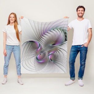 Moderne Abstracte Verlegen Fantasie Figuur Fractal Fleece Deken