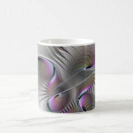 Moderne Abstracte Verlegen Fantasie Figuur Fractal Koffiemok