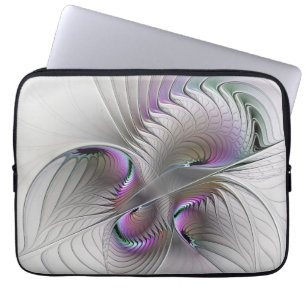 Moderne Abstracte Verlegen Fantasie Figuur Fractal Laptop Sleeve