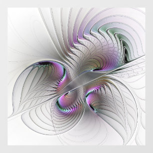 Moderne Abstracte Verlegen Fantasie Figuur Fractal Raamsticker