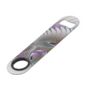 Moderne Abstracte Verlegen Fantasie Figuur Fractal Speed Flessenopener (Achterkant Gekanteld)