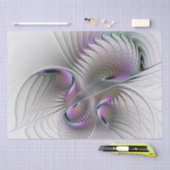 Moderne Abstracte Verlegen Fantasie Figuur Fractal Tissuepapier (Craft)