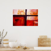 Moderne Abstracte vierkantjes afdrukken Abstracte  Poster (Keuken)