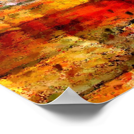 Moderne Abstracte vierkantjes afdrukken Kunstdecor Poster (Hoek)