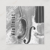 Moderne Abstracte Viool QR code Vierkante Visitekaartje (Voorkant)