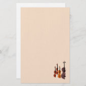 Moderne abstracte vioolmuziek briefpapier (Voorkant / Achterkant)