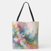 Moderne Abstracte Vlinder Lente Kleuren Tote Bag (Achterkant)