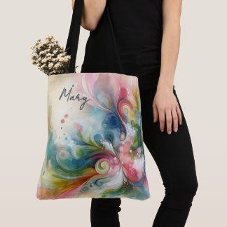 Moderne Abstracte Vlinder Lente Kleuren Tote Bag