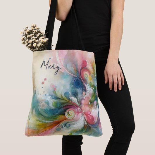 Moderne Abstracte Vlinder Lente Kleuren Tote Bag (Dichtbij)