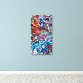 Moderne Abstracte Vloeibare Acryl - Kleurrijk Canvas Afdruk (Insitu (Houten vloer))