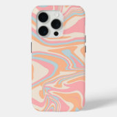 Moderne abstracte vloeibare werveling Peach Fuzz Case-Mate iPhone Case (Achterkant)