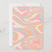 Moderne abstracte vloeibare werveling Peach Fuzz Kaart (Achterkant)