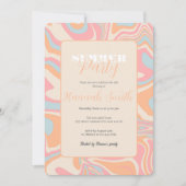 Moderne abstracte vloeibare werveling Peach Fuzz Kaart (Voorkant)