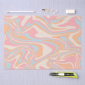 Moderne abstracte vloeibare werveling Peach Fuzz Tissuepapier (Craft)