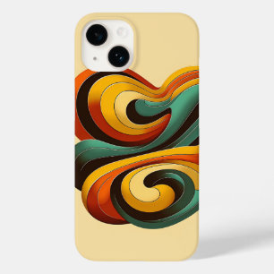 Moderne Abstracte Vloeibare Wervelingen en Levendi Case-Mate iPhone 14 Hoesje